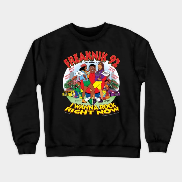 Freaknik 1992 I Wanna Rock Crewneck Sweatshirt by Epps Art